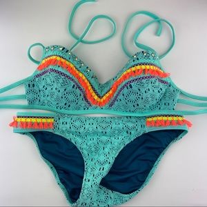 SHADE & SHORE Swimsuit 34B Top Small Bottoms